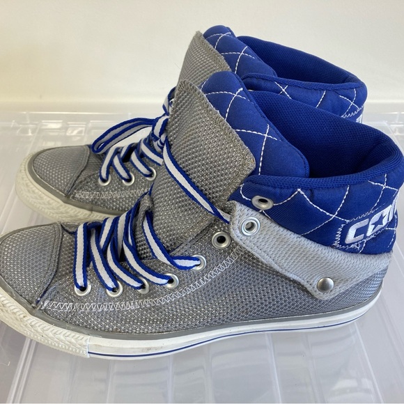 Unisex Converse Allstar blue & grey CT PC Peel back mid trainers - Picture 3 of 3